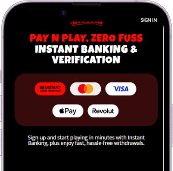 Huzzlin Arena cashier and instant banking on mobile